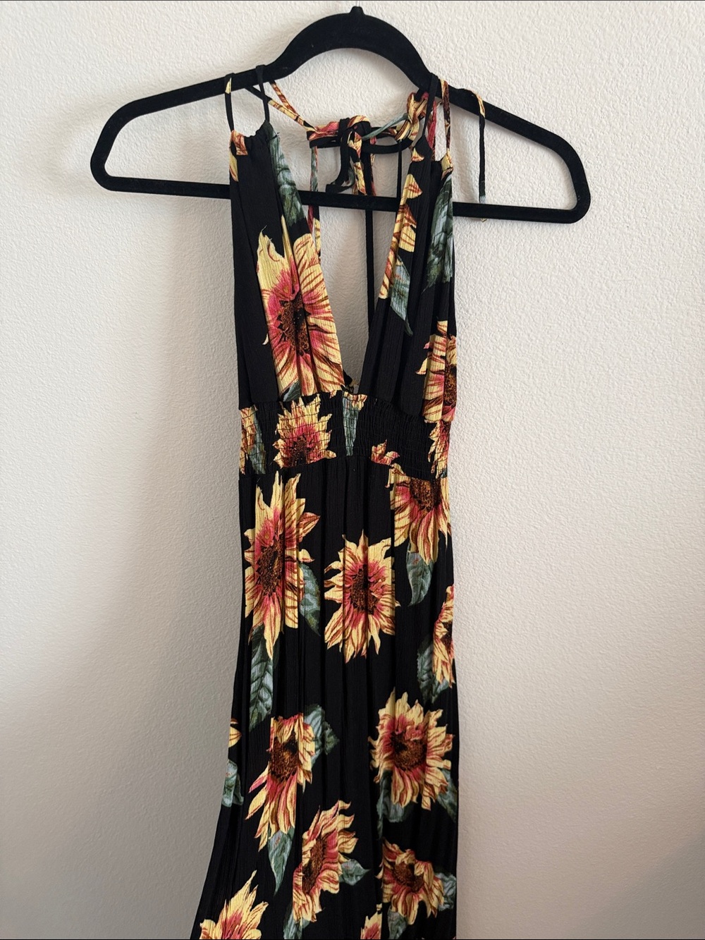 Timing Floral Print Sundress - Black & Yellow